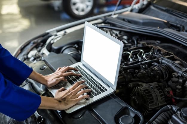 Professional mechanic inspecting vehicle